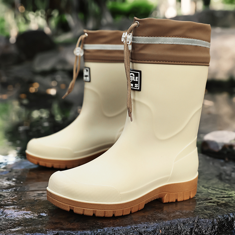 Men's Mid-Calf Drawstring Rain - Fishing Boots recension och pris