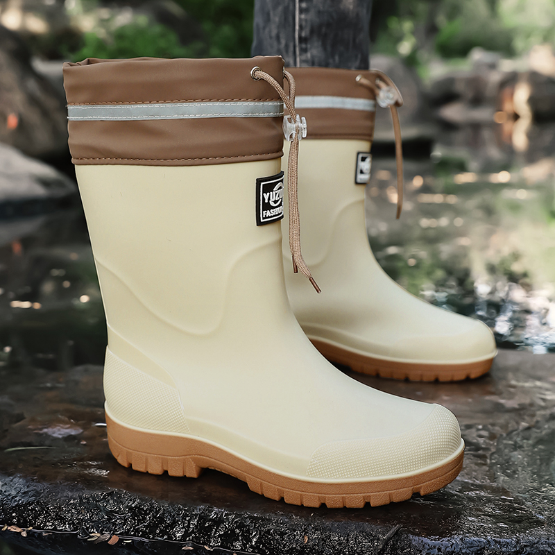 Men's Mid-Calf Drawstring Rain - Fishing Boots recension och pris